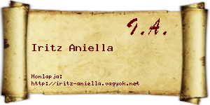 Iritz Aniella névjegykártya
